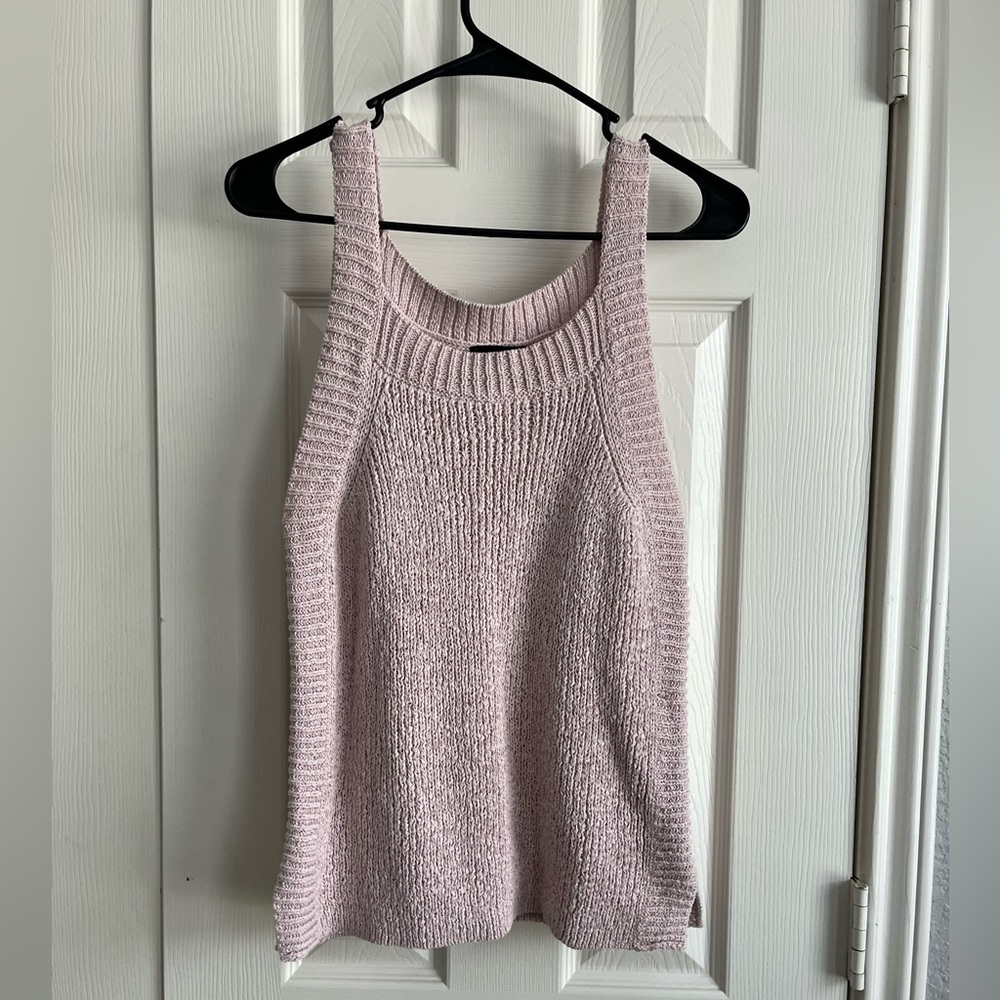 J Crew sweater tank, pink, small